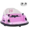 Bumper Car, 360 Degrees Rotation, 2 Km/h Speed, Seat Belt, LED Lights, Music and Horn, Pink