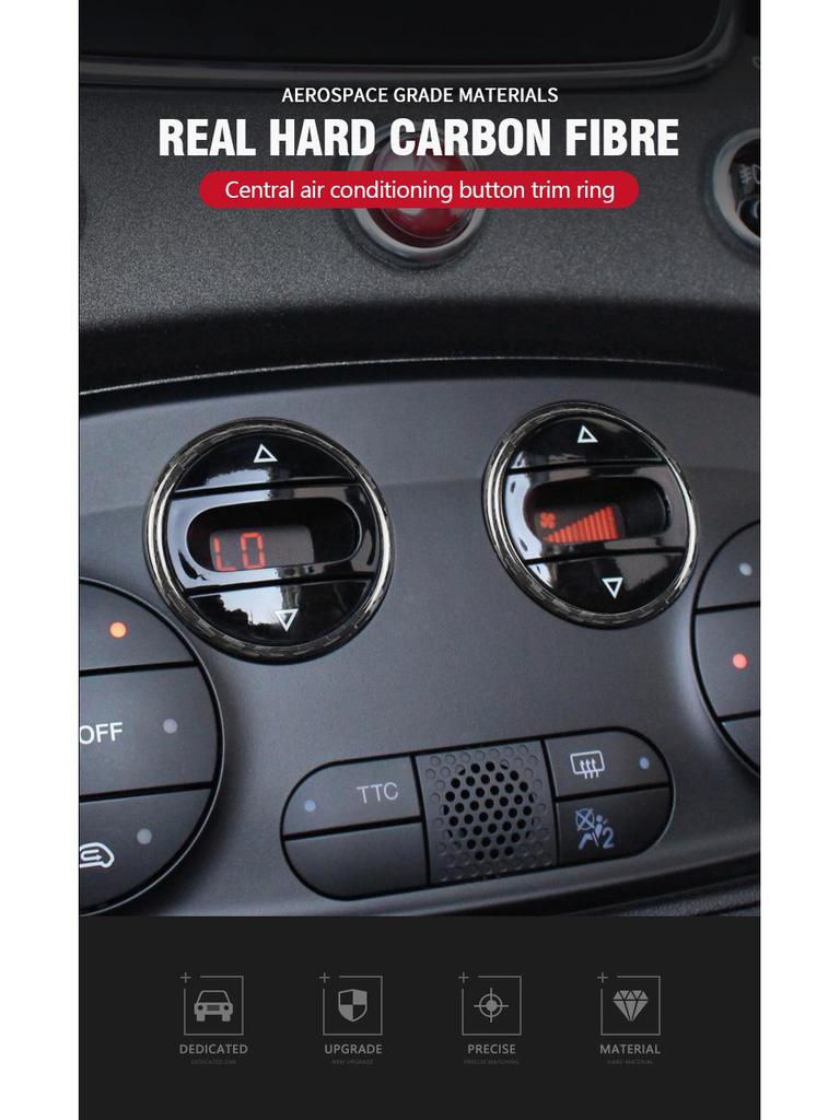 Fiat 500 A/C Panel Round Frame N-FYT-345