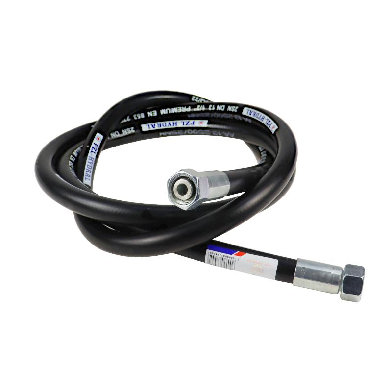 Hydraulic Hose 275 Bar Thread M22x1.5 Straight -2500mm DN12-2SN 7214/07-151/0 Cyklop (AA-13-2500, P11P11) 27.5MPa PZL HYDRAL