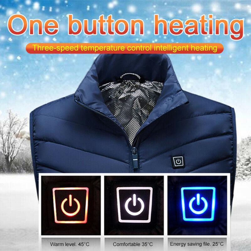 Heated Vest Warm Body Electric USB Men Women Heating Coat Jacket