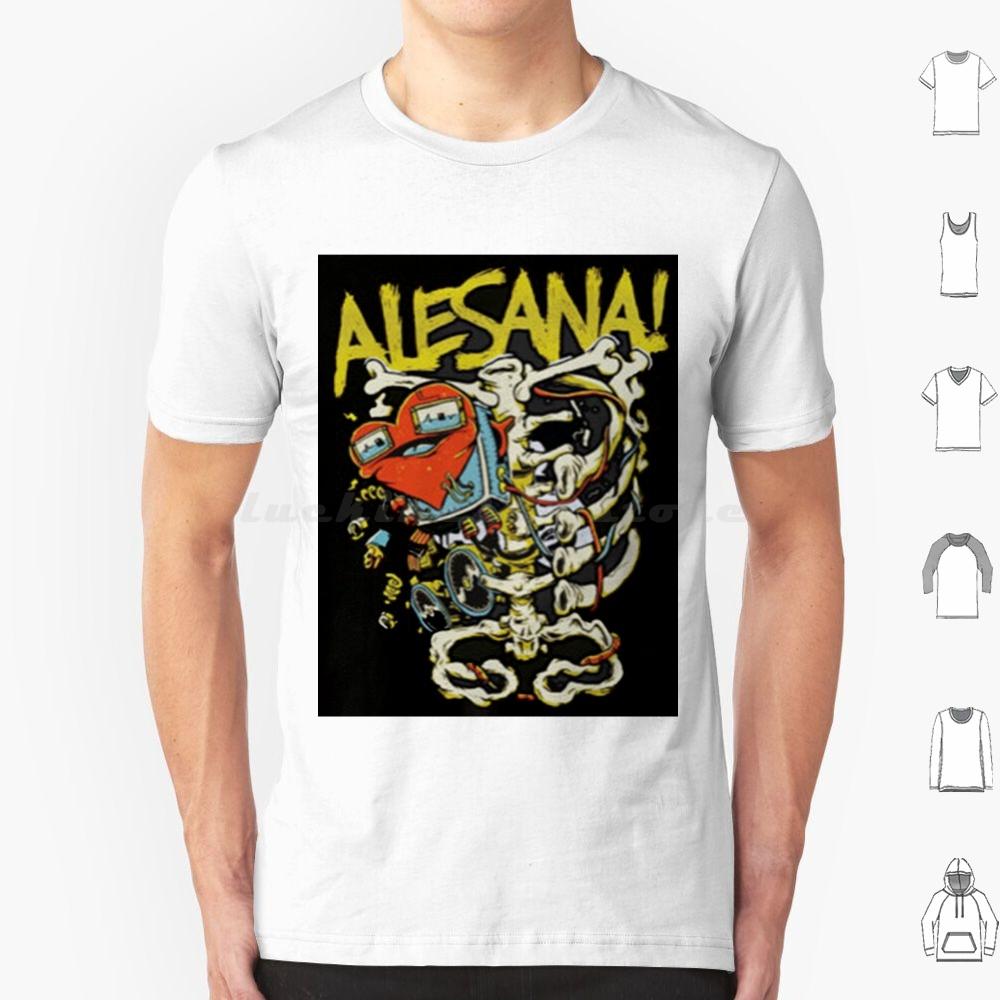 Alesana 12 T-Shirt Große Größe 100% Baumwolle Alesana Skelett Herz Szene Emo Scenemo Punk Band Post-Hardcore Hardcore Goth Gothic
