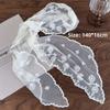 Versatile Style Long Scarf Lace Embroidery Scarf Thin Scarf Elegant Decorative Scarf Solid Color Women Scarf Women Fashion