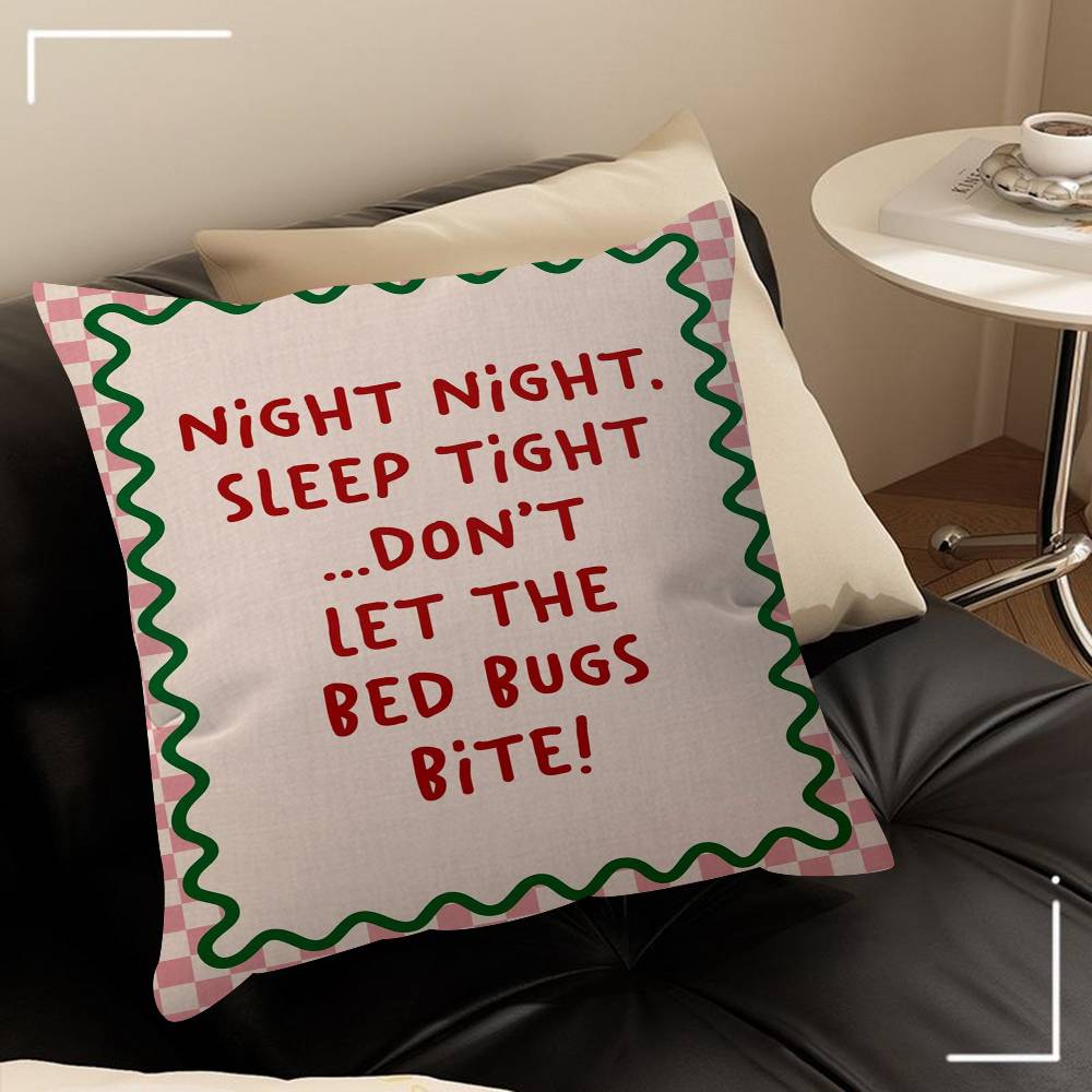 

Cartoon Sleep Tight Eclectic Cushion Cover Car Throw Pillow Case For Sofa Car Christmas Gift 30x30 cm