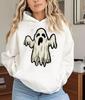 2025 Halloween Ghost Hoodie: European & American Style, Casual Loose Fit, Long Sleeve Sweatshirt