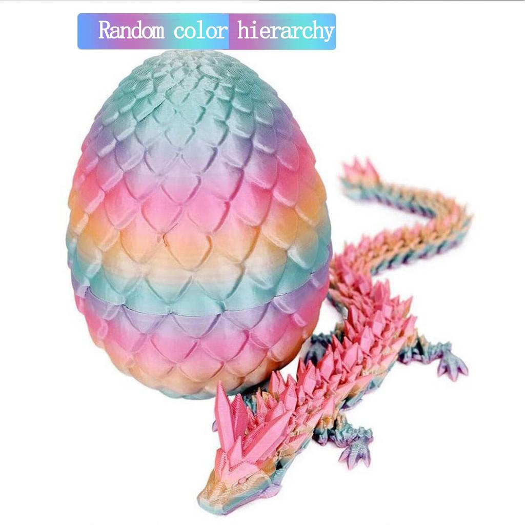 Creative Decompression Dragon Egg Chameleon Pendulum 3D Printing Dragon 2025 New Year Gift Colorful Set Desktop Ornament Kid Toy
