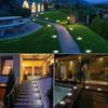 8 Pcs 8LED Solar Power Disk Light Outdoor Garden Solar Underground Light Deck Light Spotlight Buried Solar Led Lamp