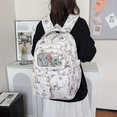 School Bag High Value Fresh Harajuku Large Capacity Travel Back Printing Versatile