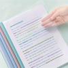 10pcs Folder Droplet Rod Retractable Clip Transparent Book Clip Insert Exam Paper Clip Organizer Book Cover Clip Office Supplies
