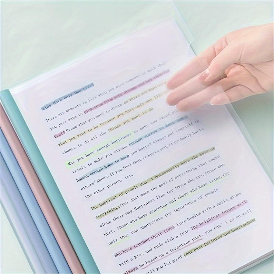10pcs Folder Droplet Rod Retractable Clip Transparent Book Clip Insert Exam Paper Clip Organizer Book Cover Clip Office Supplies