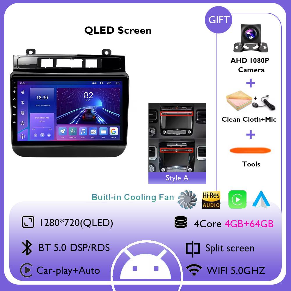 Android 14 Car Multimedia Player For Volkswagen VW Touareg 2012 2013 2014 2016 2018 wireless Carplay Android Auto 4G+WIFI