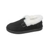 Lazy Shoes Women's Winter 2025 New Casual Versatile Flat Bottom Non-slip Velvet Thickened Warm High-top Cotton Shoes Women