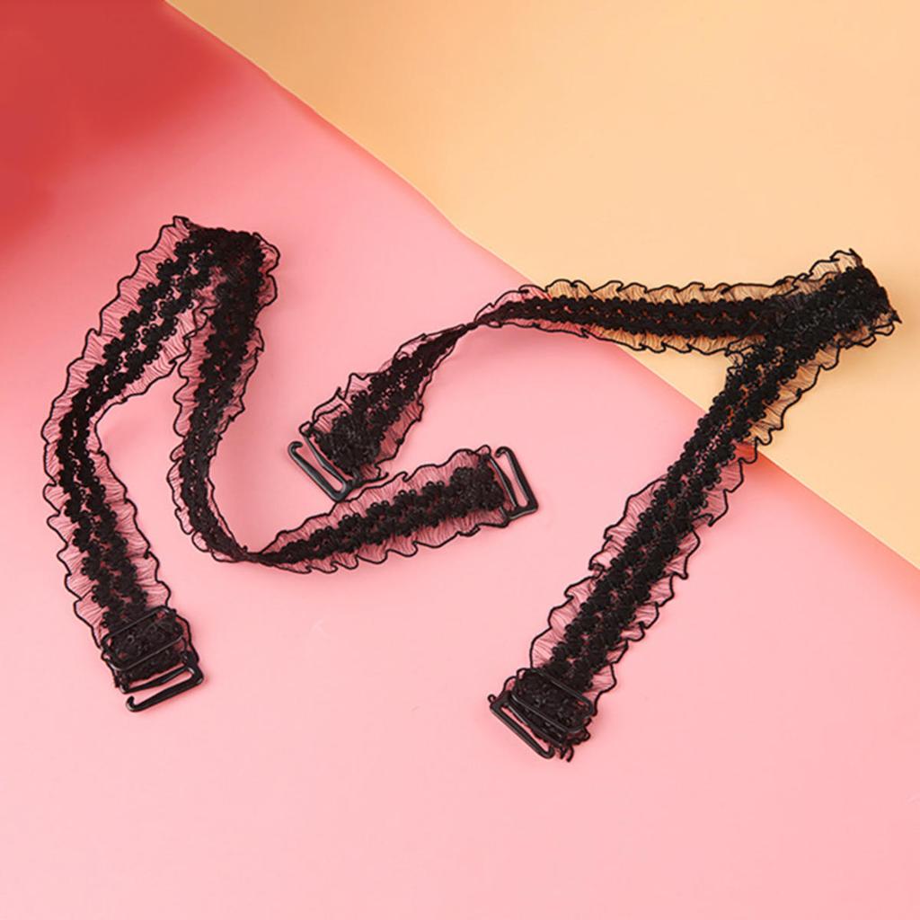 Adjustable Lace Underwear Shoulder Straps Women Elastic Stretch Bra Non-slip Mesh Hollowed Flower Lingerie Strap Accessories