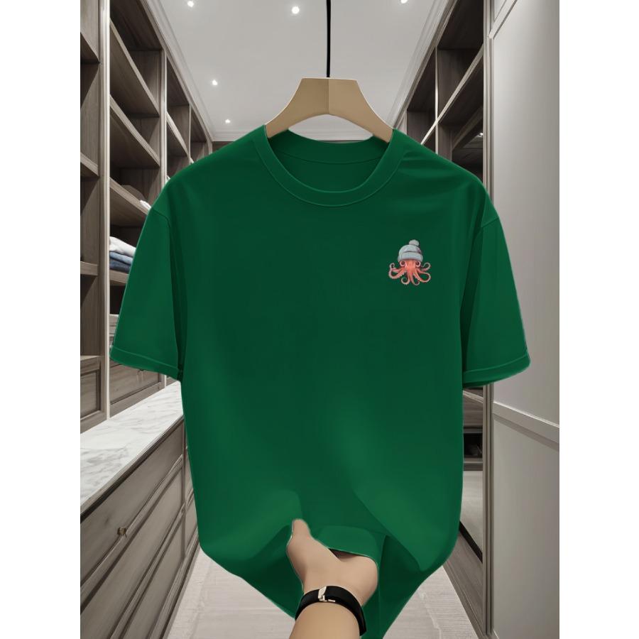 Men's Summer Fashion Casual Loose Plus-Size Dream Letter Print Sports Crew Neck Short Sleeve T-Shirt
