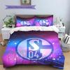 Set Copripiumino Trapuntato con Motivo FC Schalke 04 Decorazione per la Casa Regalo (1 * copripiumino + 2 * federe senza imbottitura)