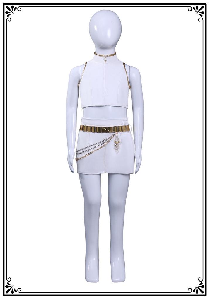 Manlu Ren K-POP Demon Hunter Girl Cosplay Costume - Lumi White Style