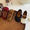 Girl Princess Shoe  Autumn New Shallow Mouth Kids Leather Shoes Fashionable Versatile Soft Sole Girls Casual Shoes