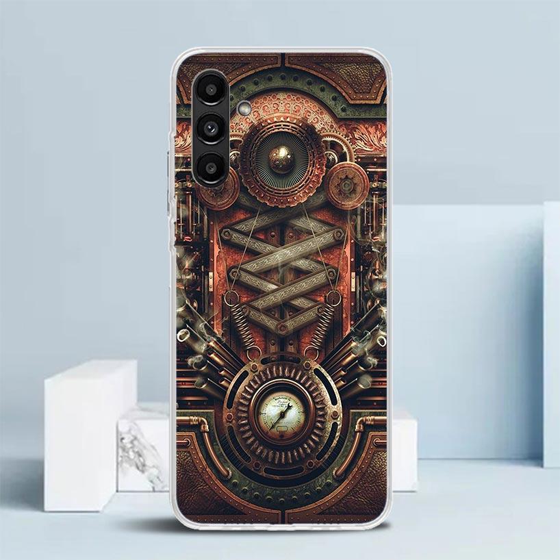 

Steampunk Gear Mechanical Phone Case For Samsung Galaxy A17 A37 A57 A16 A15 A14 A13 A56 A55 A54 A53 A36 A35 A34 A33 A26 A25 A24 Samsung A23