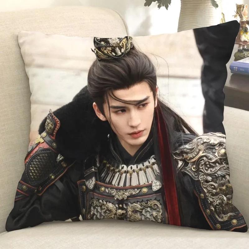 1Pc Home Sofa Decor Pillow Cover, Polyester 2D Double-Sided Print, Chasing Jade Zhang Linghe Tian Xiwei Cushion, Drama Lover Gif