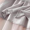 Qooth Women Shiny Fairy Tulle Gauze Skirt Elegant Sweet Elastic Waist Midi Mesh Skirt Ankle Length QT2201