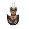 Creative Cute Cloth Bag Puppy Car Rearview Mirror Pendant Backpack Keychain Accessories Home Decorations