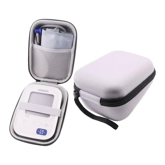 Compatible with Storage Case (Omron) Omron HCR-7104/HCR-7004/HEM-7102 Upper Arm Blood Pressure Monitor Storage Case (Small (Gray))
