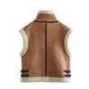 European & American Women's Fashion Suede Vest - Versatile Cardigan