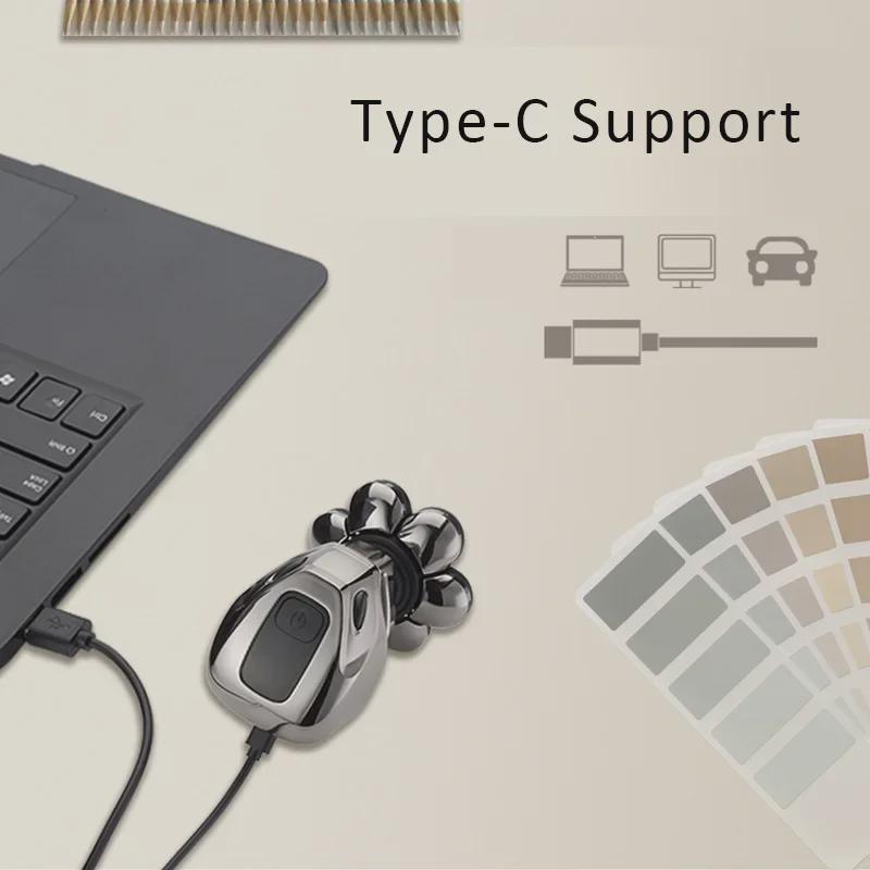 High-Power Multifunctional Men's 7-Blade Electric Shaver for Bald Heads