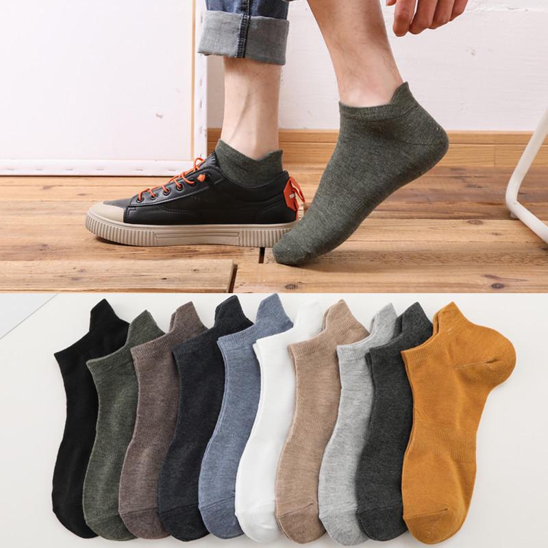 Chaussettes courtes et mi-hautes en coton pour hommes - Collection printemps/été/automne, déodorantes et absorbantes de la transpiration, design bas tendance