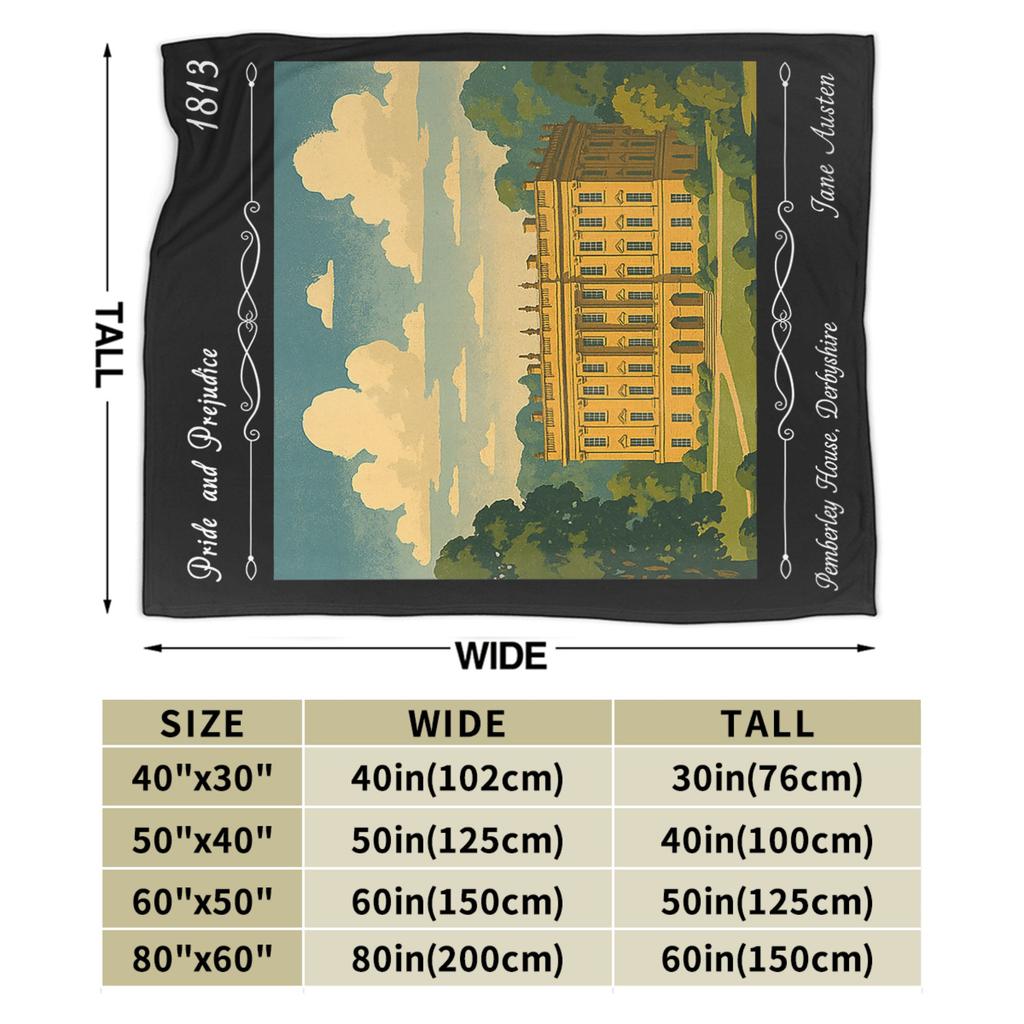 Pride and Prejudice Literary Quote Flannel Throw Blanket Book Lovers for Bedspreads Knitted Blanket Car Soft Multifunction