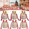 5/10 Christmas Reindeer Drawstring Gift Bag, Reusable Velvet Santa Claus Candy Gift Bag, Party Gift Decoration