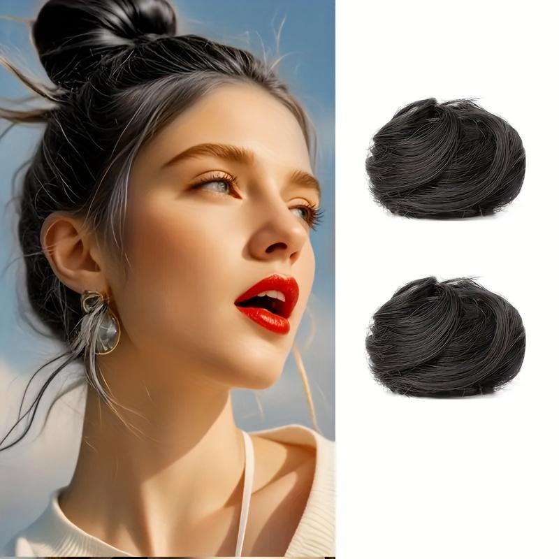 Synthetic Bun Chignon Clip Hair Extensions For Women Messy Updo Claw In Hairpiece Accessories
