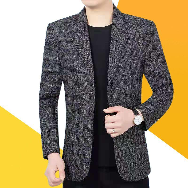 Herren Dicke Herbst/Winter Business Casual Sakko für Männer mittleren Alters