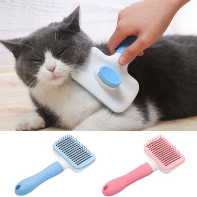 Perie pentru animale de companie Mâner ergonomic anti-alunecare Mini perie de autocurățare pentru câini și pisici