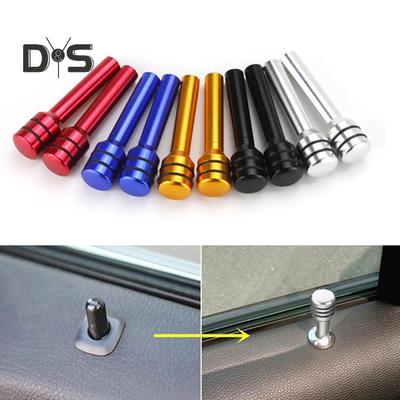 2Pcs Universal Aluminum Alloy Interior Door Lock Knob Pins Car Door Lift Knob Sturdy Auto Lock Latches Car Accessories