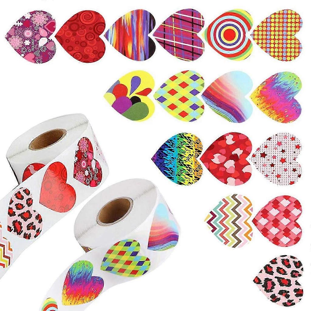 1000 Pcs Valentine's Day Gift Sticker Heart Labels Self-Adhesive Sticker Decorative Sticker Party Supplies for Wedding New Arrival