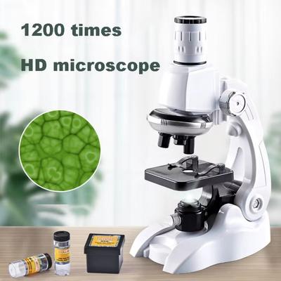 200x 600x 1200x Children Microscope Kit HD Observing Bacteria Pocket Microscope Biological Science Adjustable
