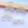 10Pcs New Cute Resin Mini Shining Rainbow Flat Back Cabochon Scrapbook Kawaii DIY Embellishments Accessories