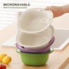 3-i-1 Durkslag med Blandskålar Set med Lock Multifunktionell Silskål Hushållsplast Matavfallssil