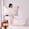High-Density Cotton Gauze Snap Pillowcase Set - Cartoon Design, Year-Round Use, Non-Slip, Set of 2
