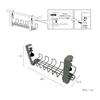 Plus Garage Wire Cable Tray, Width 39.7cm, No Drilling Required, Wiring Tray, Wire Organization, Storage, Charcoal Gray 434664