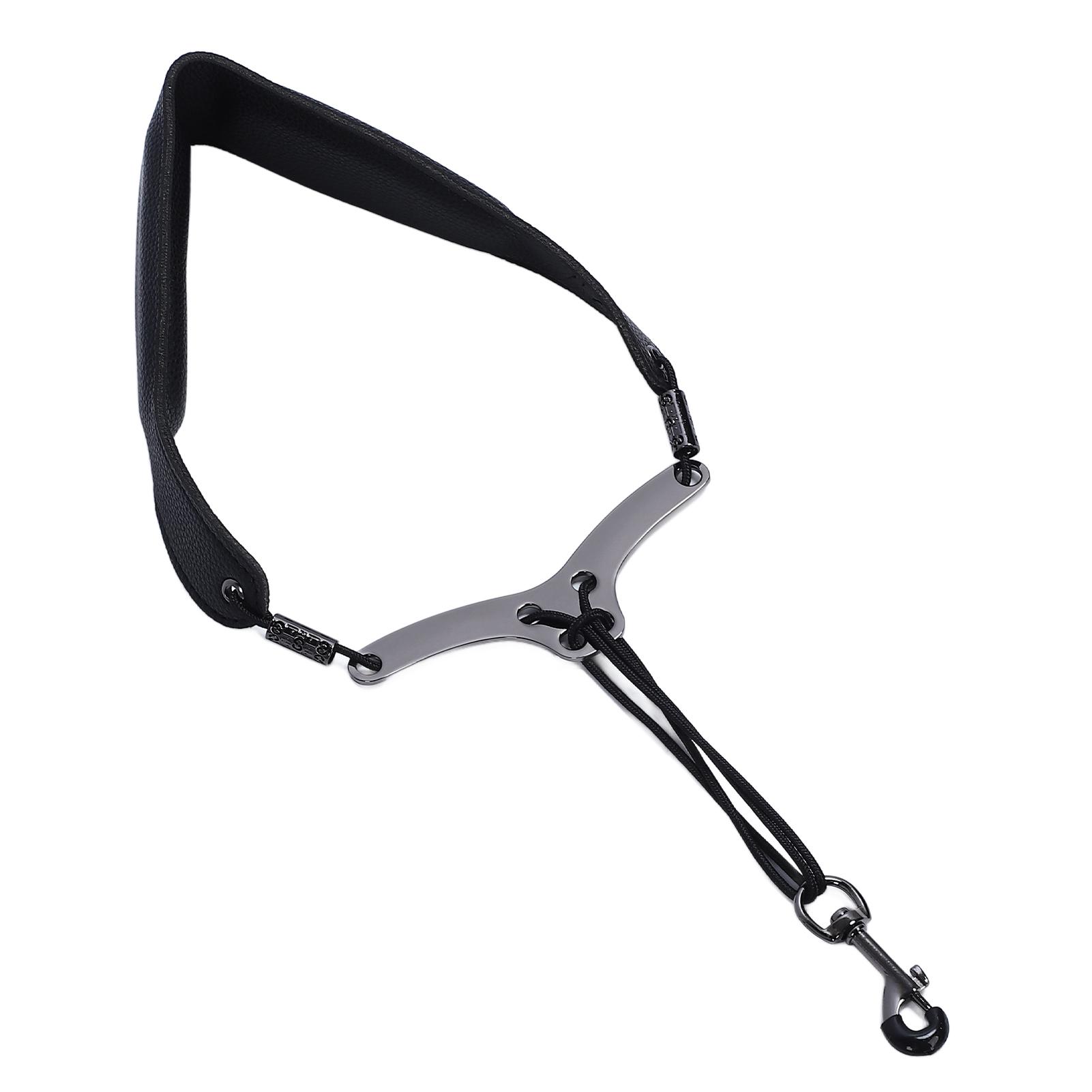 

Saxophone Neck Strap for Alto Tenor Sax Breathable Adjustable Instrument Accessories with Metal чёрный