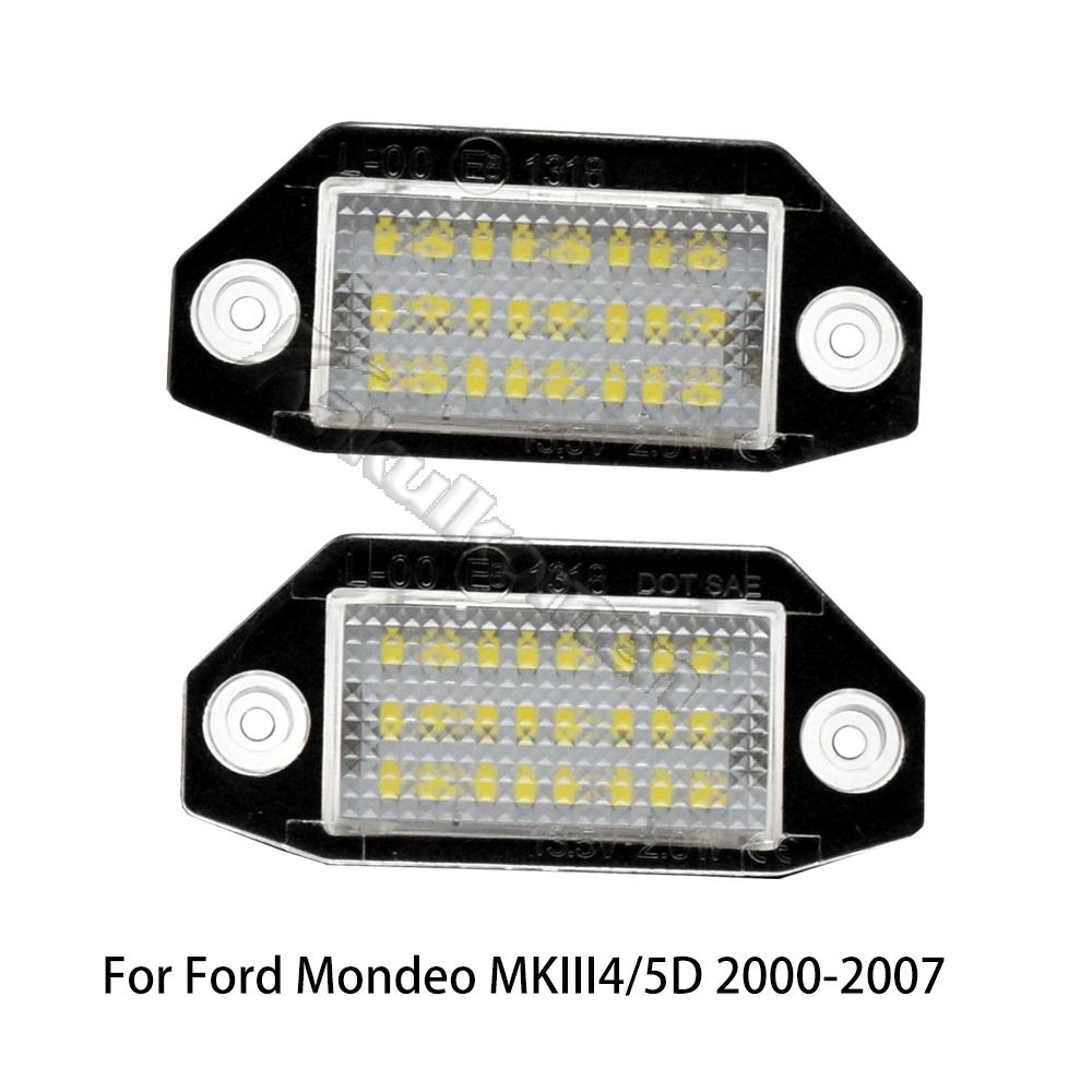 LED License Number plate light For Ford Mondeo MK3 2000-2007 4D/5D 6000K 13.5V White license plate Lamp Light Car Accessories