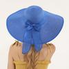 Summer Women Straw Hat Bowknot Wide Brim Floppy Panama Hats Female Outdoor Foldable Beach Sun Cap