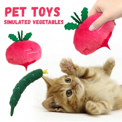 Carrot Cucumber Cat Rattle Paper Toy Simulation Vegetable Self-Entertaining Pet Toy