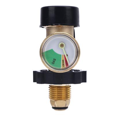 100lb LP Tankadapter mit Manometer 0 bis 100lb Wandelt Pol auf Qcc1 Typ 1 LP Tankventil für Wohnmobil Van Anhänger