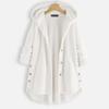 Giacca in felpa reversibile in pile con cappuccio autunno/inverno da donna