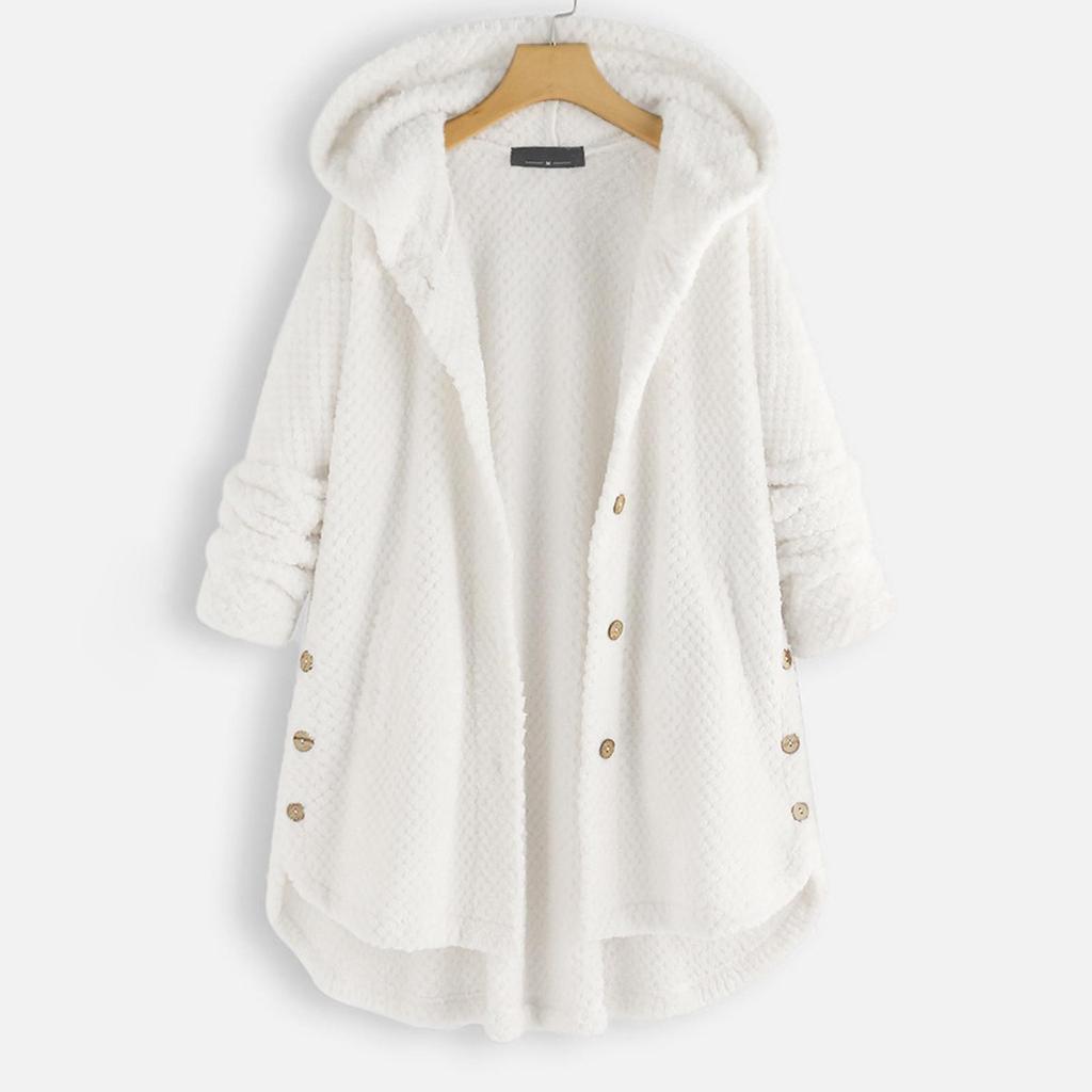 Giacca in felpa reversibile in pile con cappuccio autunno/inverno da donna