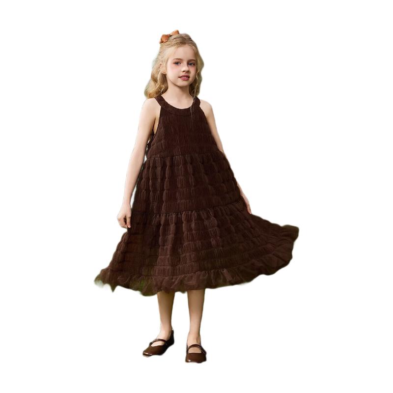 ASK JUNIOR Girls  Mesh Princess Camisole Dress 130