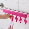 Portable Clothes Clip Rack Multifunction Bathroom Travel Foldable Hanging Towel Clips