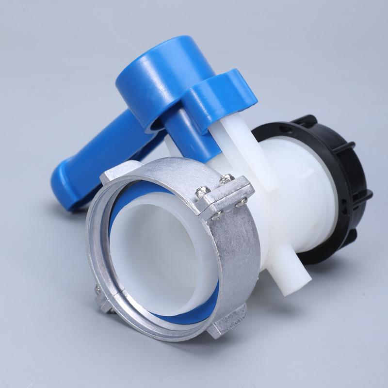 Thicken Plastic DN50 Butterfly Valve IBC Tank Switch Practical Tools Garden Household Connector Adapter 1PCS